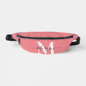 Monogramm Anfangsname Pink personalisieren Bauchtasche (Vorderseite)