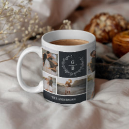 Monogramm Anfangspaar Kranz modern elegant Kaffeetasse