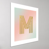 Monogramm Anfangsrosa-Minzgrün Foliendrucke (Ablage )