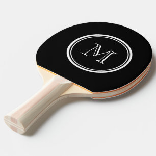 Monogramm Anfangsschwarz-High-End-gefärbt Tischtennis Schläger