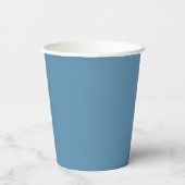 Monogramm Anfangsstaub Blau Weiß Benutzerdefiniert Pappbecher (Rückseite)