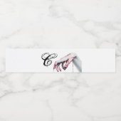 Monogramm Anfangswasser Flasche Etikett Zombie Blu (Einzelnes Label)