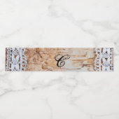 Monogramm Anfangswasserflasche - Länderstall w Wasserflaschenetikett (Einzelnes Label)