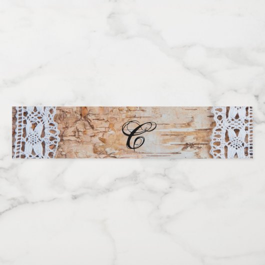 Monogramm Anfangswasserflasche - Länderstall w Wasserflaschenetikett (Einzelnes Label)