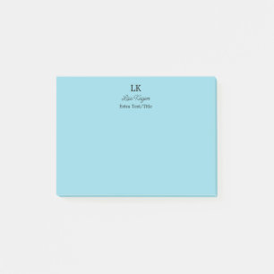 Monogramm - Angepasste Initialnamen und Titel Post-it Klebezettel