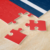 Monogramm-Anker bewegt Boots-rotes weißes blaues Puzzle (Seite)