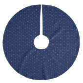 Monogramm-Anker-Tupfen-Muster 2 Polyester Weihnachtsbaumdecke (Vorderseite)