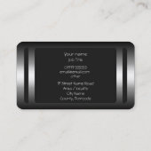 Monogramm, Anleitung für Kampfkunst, Metallaussehe Visitenkarte (Rückseite)