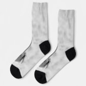 Monogramm Anpassbare Coole Rose Socken (Linkes Detail)