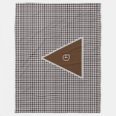 Monogramm anpassen Chic Karo Fleecedecke (Vorderseite)