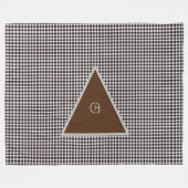 Monogramm anpassen Chic Karo Fleecedecke (Vorderseite (Horizontal))