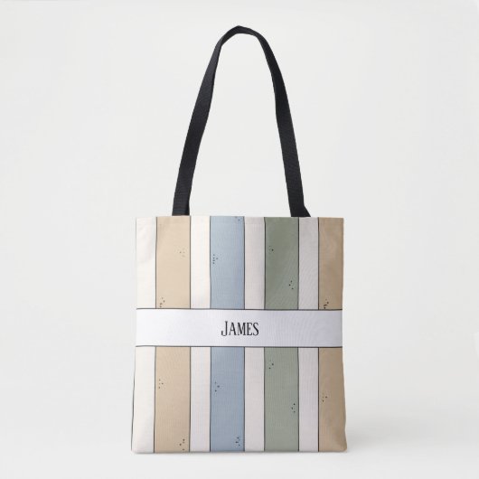 Monogramm anständige Streifen-Tasche Tasche (Vorderseite)