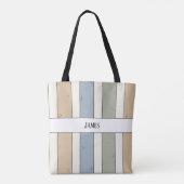 Monogramm anständige Streifen-Tasche Tasche (Rückseite)