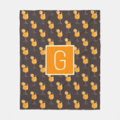 Monogramm Aperol Spritz Fleece-Decke  Fleecedecke (Vorderseite)