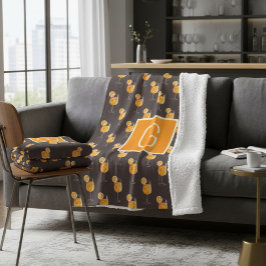 Monogramm Aperol Spritz Fleece-Decke Sherpadecke