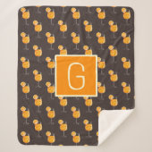 Monogramm Aperol Spritz Fleece-Decke Sherpadecke (Vorderseite)