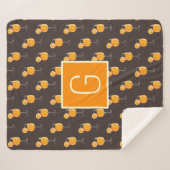 Monogramm Aperol Spritz Fleece-Decke Sherpadecke (Vorderseite (Horizontal))