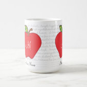 Monogramm-Apple-Lehrer-Kaffee-Tasse Kaffeetasse (Mittel)