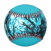 Monogramm Aqua Abstract Baseball (Vorderseite)