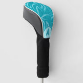 Monogramm Aqua Aquamarin White Waves Golf Headcover (angewinkelt)