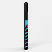 Monogramm-Aqua, schwarzer GlitzerZebra iPhone 5 Case-Mate iPhone Hülle (Hinten/Rechts)