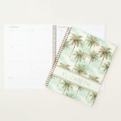 Monogramm Aqua und Creme Tropical Palm Tree Planer (Anzeige)