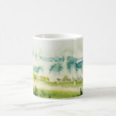 Monogramm Aquamarin grüne Farbe Kaffeetasse (Mittel)