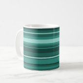 Monogramm aquamarine Streifen Kaffeetasse (Vorderseite Links)