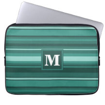 Monogramm aquamarine Streifen