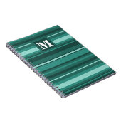 Monogramm aquamarine Streifen Notizblock (Rechte Seite)