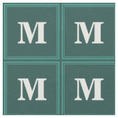 Monogramm aquamarine Streifen Stoff (Nahaufnahme)