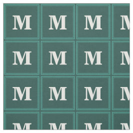 Monogramm aquamarine Streifen Stoff