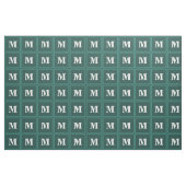 Monogramm aquamarine Streifen Stoff (Fat Quarter (45,7 x 55,9 cm))