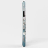 *~* Monogramm Aquamarine Texturfarbstoff Case-Mate iPhone Hülle (Hinten/Rechts)