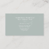 Monogramm Aquamariner Glitzer Marmorhaar Makeup Visitenkarte (Rückseite)