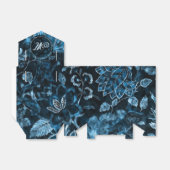 Monogramm Aquamariner Vintager Blumenzentententzel Geschenkschachtel (Ungefaltet)