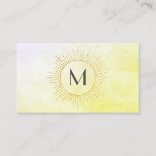 Monogramm Aquarellfarbenleuchten Visitenkarte