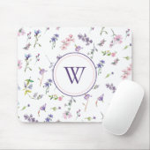 Monogramm Aquarellpastellfarben Mousepad (Mit Mouse)