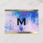 Monogramm-Aquarelltrim (Terminkarte) Terminkarte (Vorderseite)