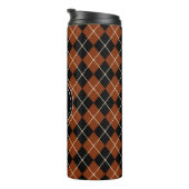 Monogramm Argyle-Kaffeebecher Thermosbecher (Nach rechts gedreht)