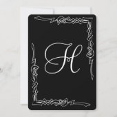Monogramm Art Deco Hochzeits-Einladung Einladung (Vorderseite)