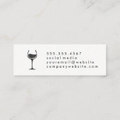 Monogramm Artistisches Pinselglas Mini Visitenkarte (Rückseite)