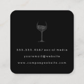 Monogramm Artistisches Pinselglas Quadratische Visitenkarte (Rückseite)