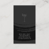 Monogramm Artistisches Pinselglas Visitenkarte (Rückseite)