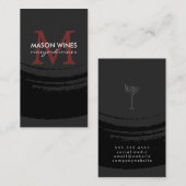 Monogramm Artistisches Pinselglas Visitenkarte (Vorne/Hinten)