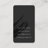 Monogramm Artistisches Pinselglas Visitenkarte (Rückseite)