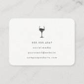 Monogramm Artistisches Pinselglas Visitenkarte (Rückseite)