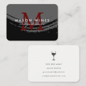 Monogramm Artistisches Pinselglas Visitenkarte (Vorne/Hinten)