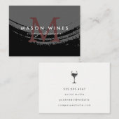 Monogramm Artistisches Pinselglas Visitenkarte (Vorne/Hinten)