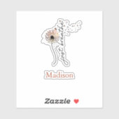 Monogramm Atmen Sie einfach den Kronleuchter Yoga  Aufkleber (Blatt)